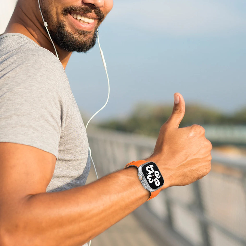 Silicone band for Apple Watch Ultra 2 49mm 45mm 44mm 42mm 41mm 40mm sport Outdoor band for Apple Watch Series 9 8 7 6 SE 5 band