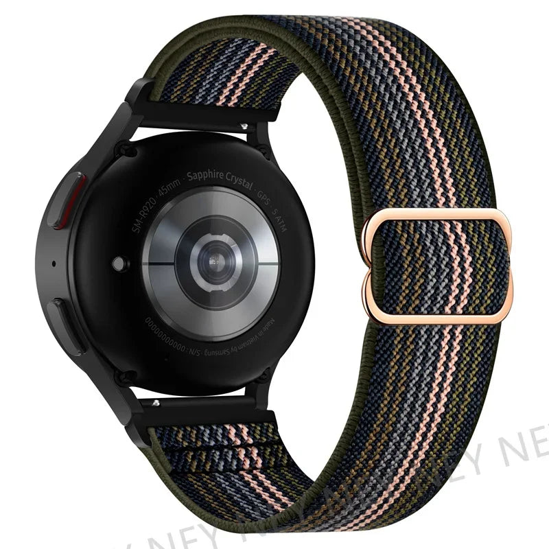 Elastic Shiny strap For Samsung Galaxy Watch 7/6/5/pro/3/4/Active 2 20mm/22mm Bohemian Pride bracelet Huawei GT 5-4-3-2-e band