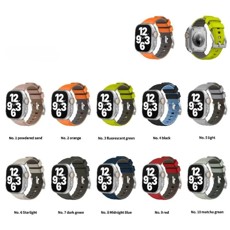 Silicone band for Apple Watch Ultra 3 49mm 46mm 42mm 45mm 41mm 44mm 40mm 38mm Sport for Apple Watch Series 11 10 9 8 7 6 5 4 SE 3 2