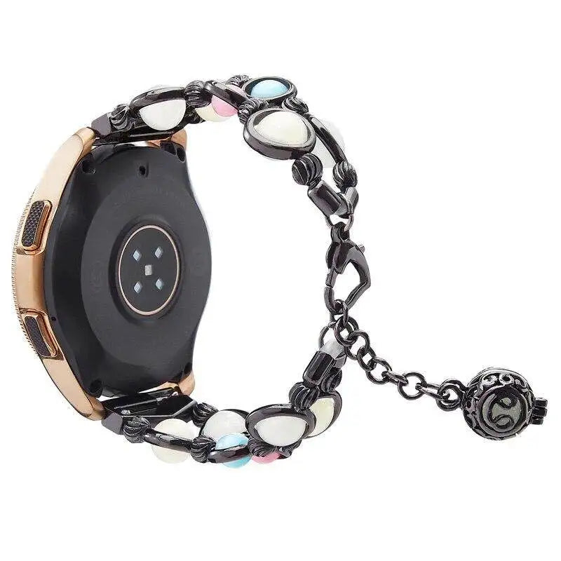 Correa de Metal luminoso para Samsung Galaxy Watch, pulsera clásica de 22mm, 20mm, 40mm, 44mm, 4, 45mm, 42mm, Active 2