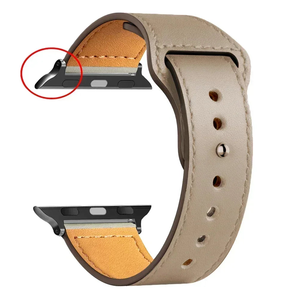 Leather band For Apple Watch 10 band 46mm 42mm 44mm 45mm 49mm 41mm 40mm correa band Apple Watch Series 8 9 3 4 5 6 SE 7 Ultra 2