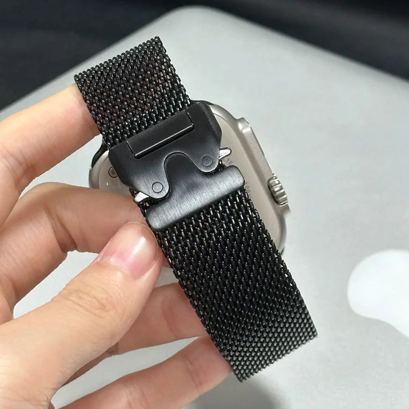 Milanese parachute band For Apple Watch band Ultra 3 2 49mm 46mm 44mm 45mm 41mm 42mm band Correa Apple Watch Series 11 10 9 8 7 SE