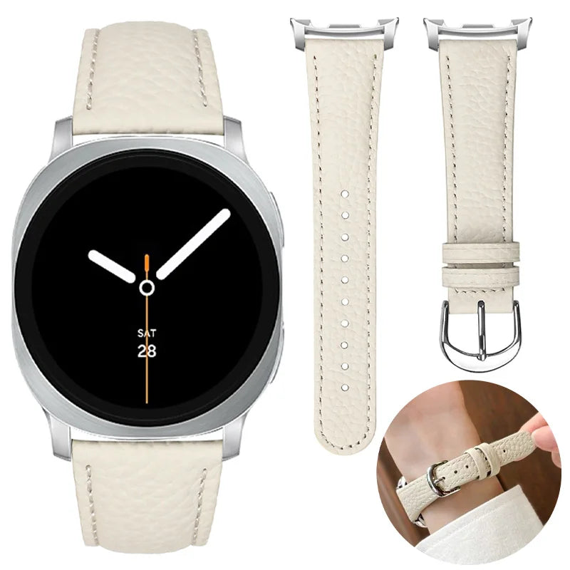 Leather Strap for Samsung Galaxy Watch 8 44mm 40mm Classic Wriststrap Quick Releas Bracelet Band for Watch 8 Classic Accessories