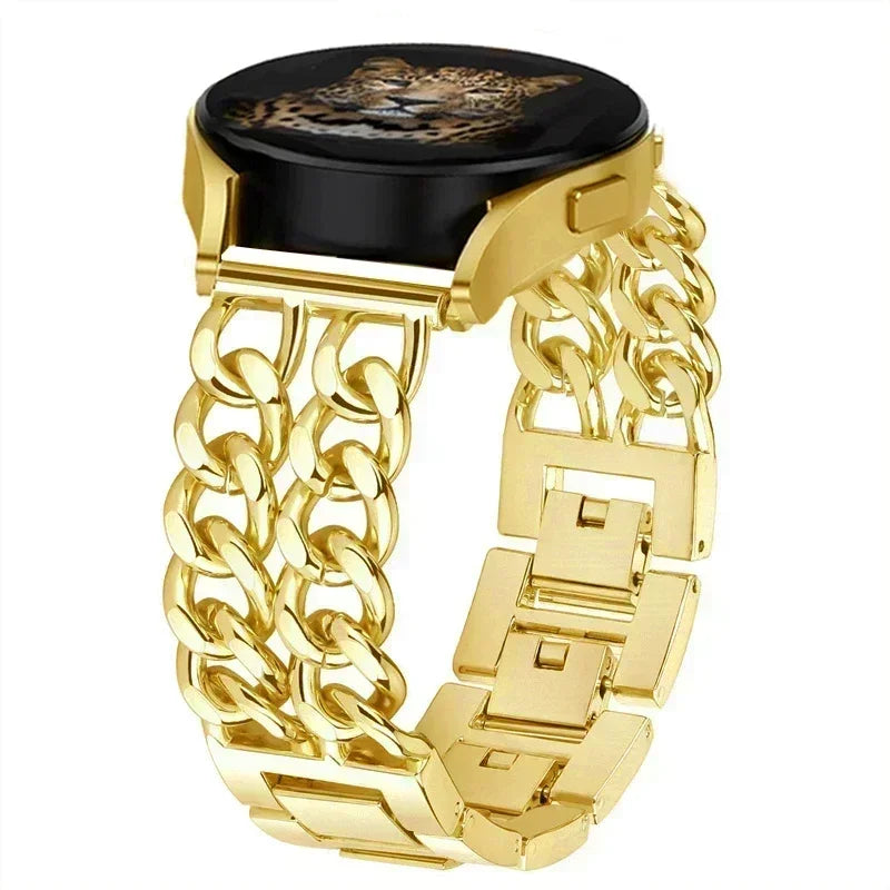 20mm 22mm Watchbands For Samsung Galaxy watch 6 5 4 Classic Metal Luxury bracelet Amazfit Bip 5/Bip3 pro/Balance/GTS/GTR 4 strap