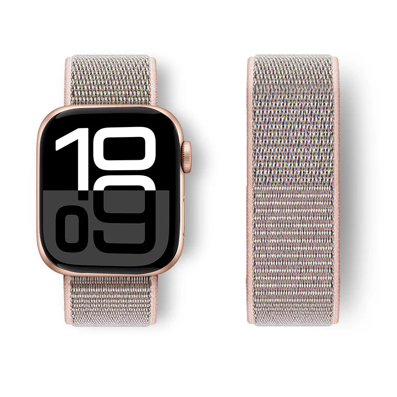 Nylon Loop For Apple Watch band 44mm 40mm 45mm 41mm 42mm 38mm 45mm sport band Apple Watch Series 9 8 7 SE 6 5 3 Ultra 2 49mm band