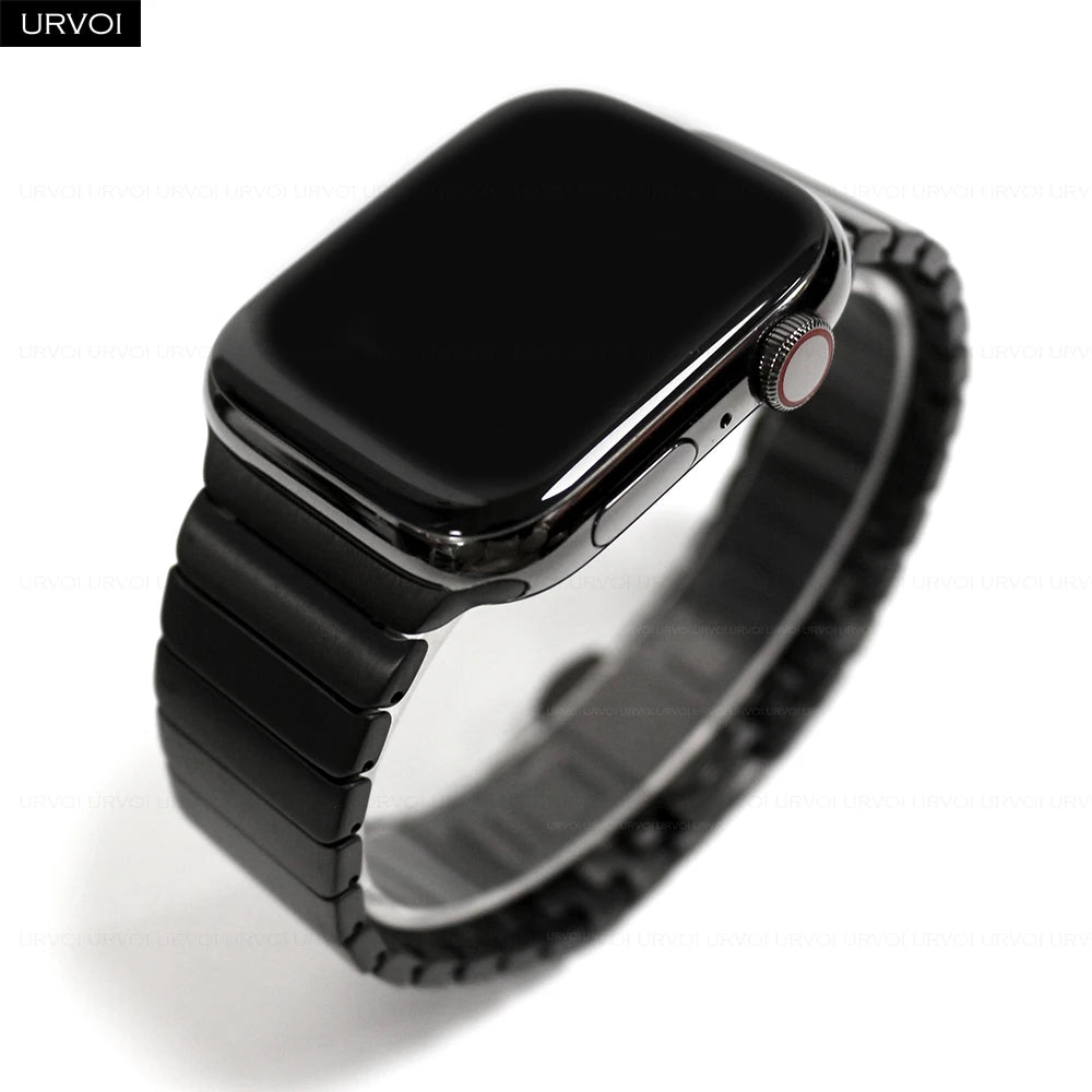 URVOI band for Apple Watch Ultra 3 2 Link band gen.1 3 stainless steel band butterfly clasp wristband for Apple Watch 45mm 46mm 49mm