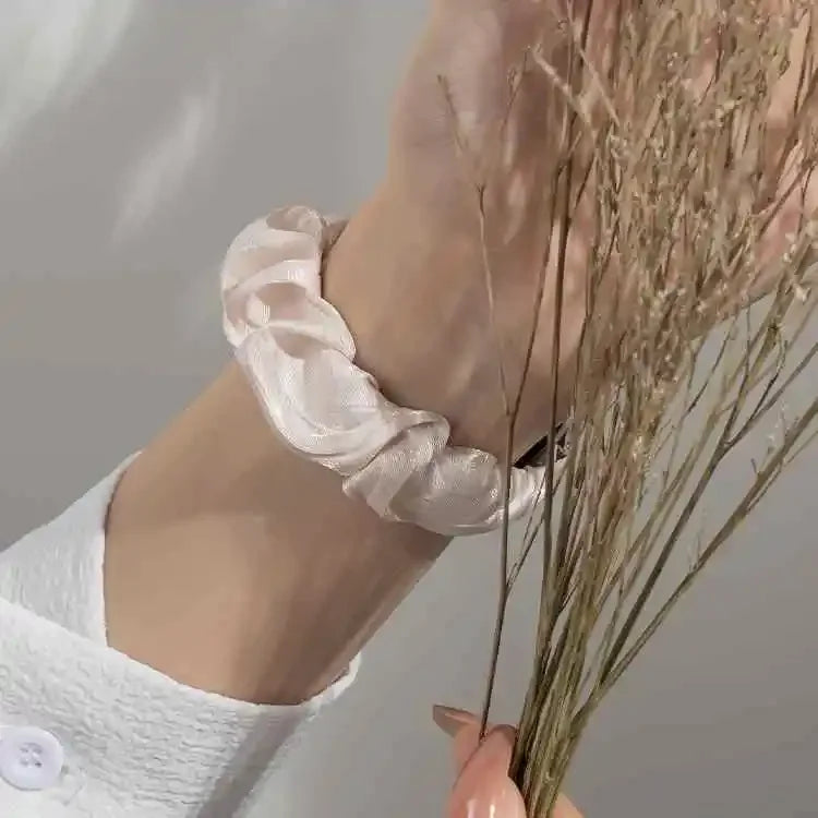 Scrunchie Compatible For Samsung Galaxy Fit 3 SM-R390,Cute Ice Silk Elastic for Samsung Galaxy Fit 3 Accessories