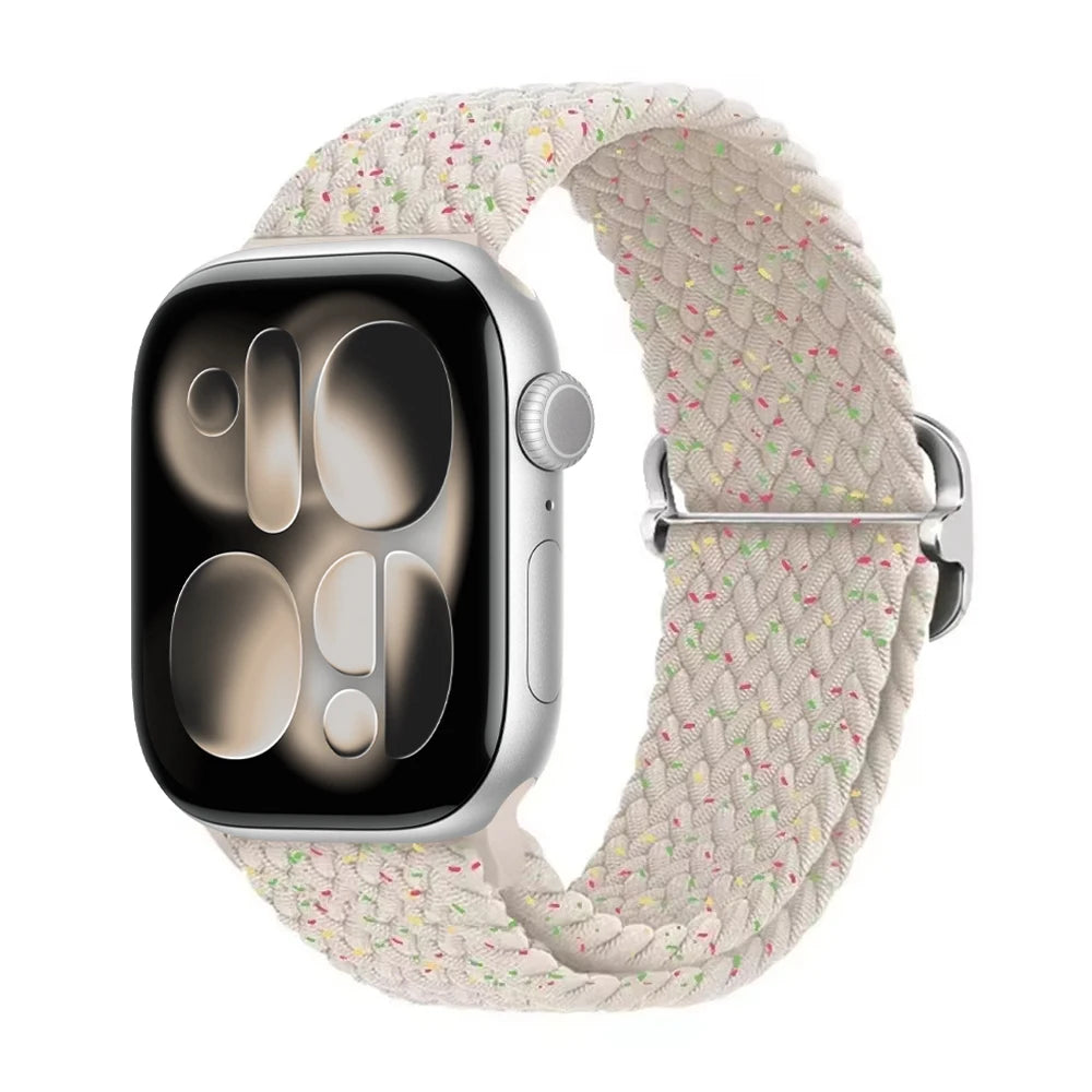 band for Apple Watch 11 band 42mm 46mm 44mm 40mm 45mm Apple Watch Ultra 3 49mm Elastic Braided band correa Series 10 9 8 7 6 SE