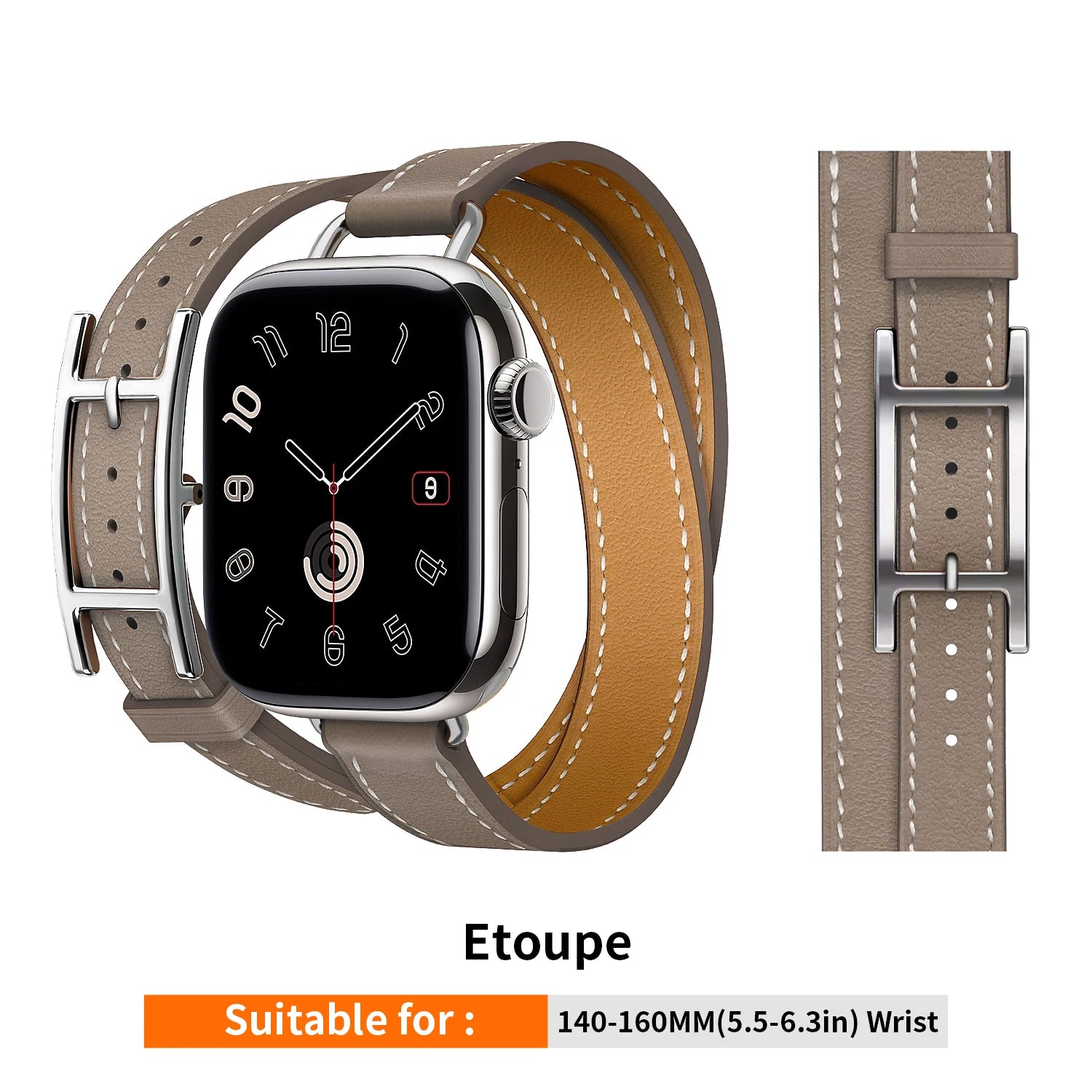 New 2025 Hapi Attelage Double Tour band For Apple Watch band Series 11 10 9 8 7 SE 3 Apple Watch Ultra 3 2 H Buckle Belt 42mm 46mm