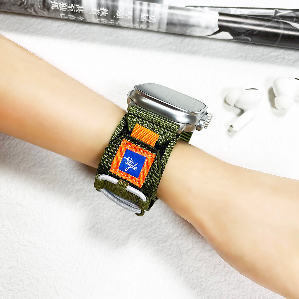 Nylon Five Loop band for Apple Watch Ultra 3 2 1 49mm Wristband for 11 10 9 8 7 6 5 4 SE3 46mm 45mm 44mm 42mm 41mm 40mm Correa