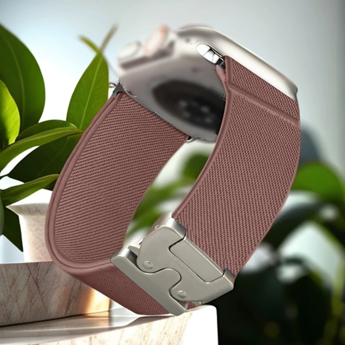 Nylon Loop Compatible With Apple Watch band Series 10 9 38mm 40mm 41mm 42mm 44mm 46mm 46mm 49mm Woman Man Parachute Style Buckle Elastic Ban