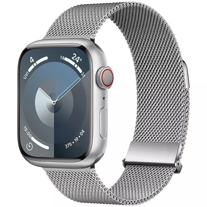 Milanese Loop band For Apple Watch Ultra 2 49mm 11 10 9 8 7 6 5 4 SE Magnetic Buckle Wristband Apple Watch 46mm 42mm 45mm 41mm 44mm 40mm