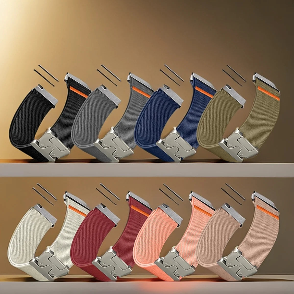 18/20/22mm Parachute Strap for Amazfit bip3 pro/BIP5/GTR 4 Nylon Elastic Loop for Samsung Watch/Garmin Watch/Xiaomi Watch Strap