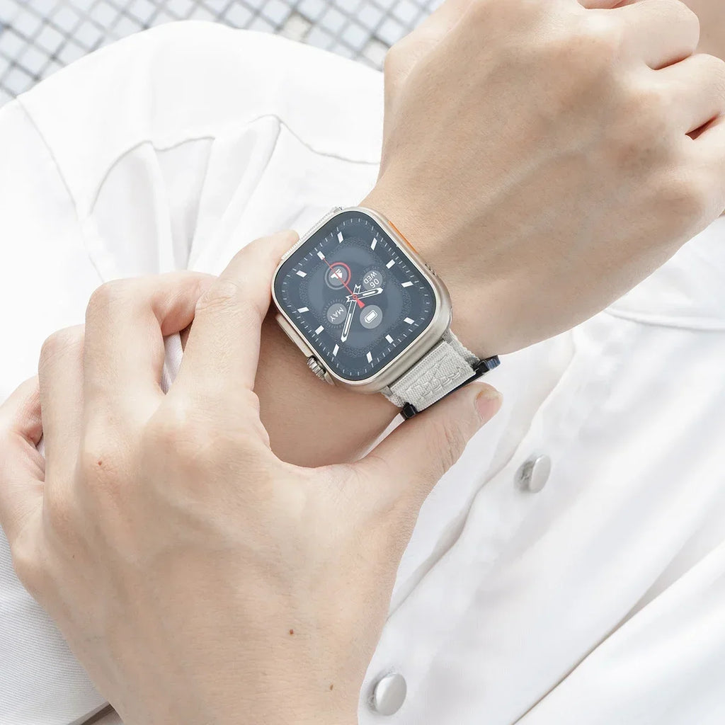 Sport Nylon band for Apple Watch band 45mm 44mm 40mm 41mm 42mm 46mm 49mm Nylon band Apple Watch Series 10 9 8 7 SE Ultra Correa