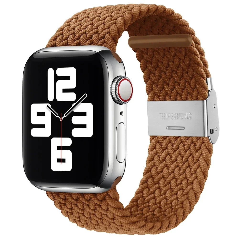 Braided Solo Loop For Apple Watch Ultra band 49mm 45mm 40mm 41mm 44mm Nylon Elastic band Apple Watch Series 10 9 8 SE 6 7 5 4 band