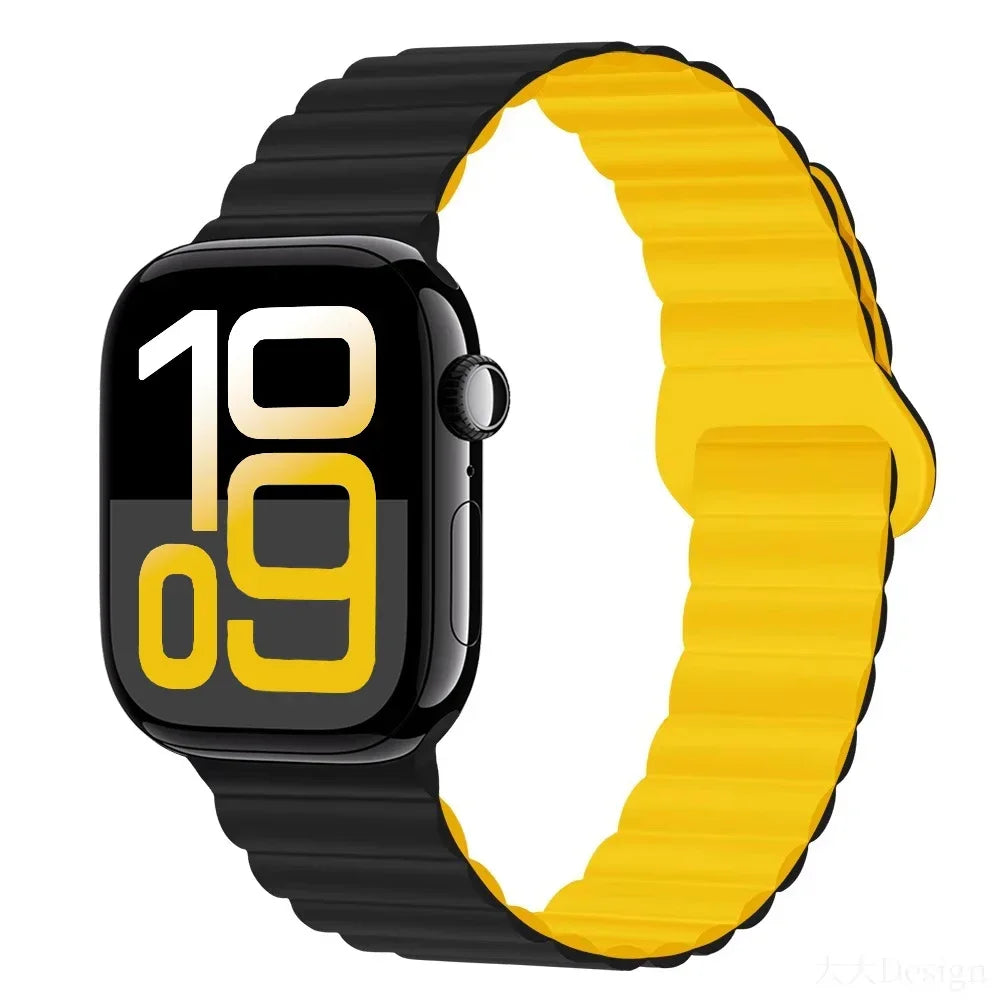 Silicone band for Apple Watch Ultra 3 2 1 49mm 11 10 42mm 46mm Magnetic band for Series 9 8 7 6 5 4 SE3 41mm 45mm 44mm 40mm