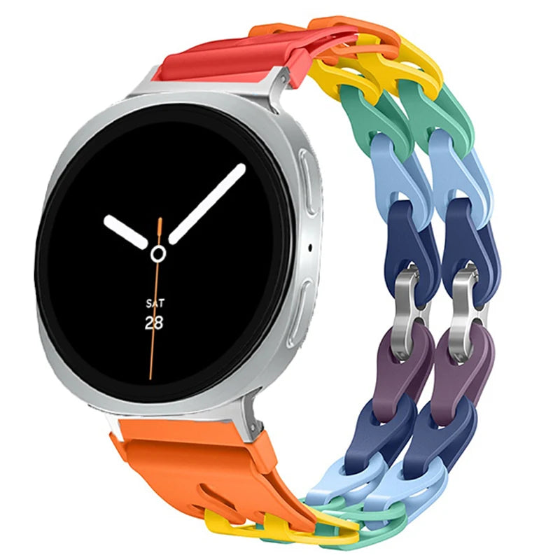 Silicone Band for Samsung Galaxy Watch 8 40mm 44mm Sports Strap Correa Wristband Breathable Bracelet For Galaxy 8 Classic 46mm