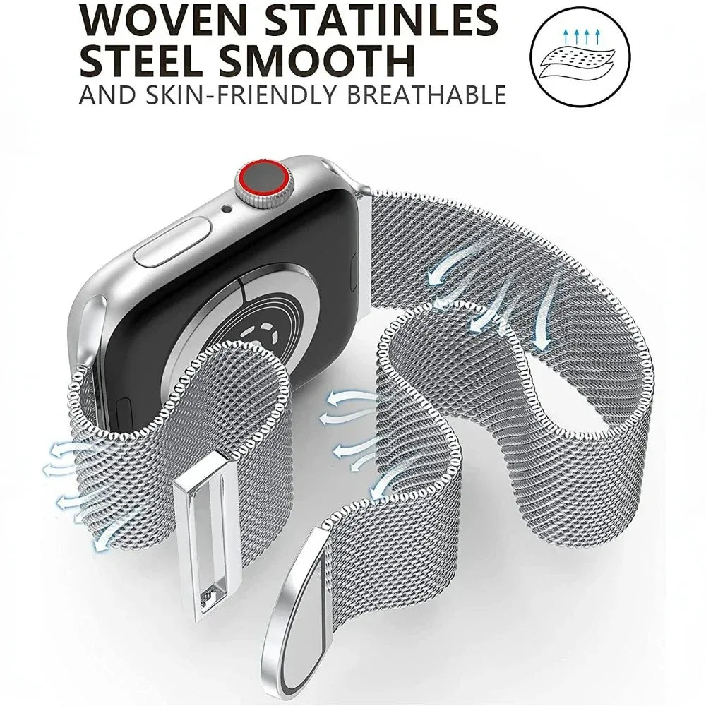 Diamond Case+Milanese band For Apple Watch band Ultra 2 band For Apple Watch 10 9 8 7 46mm 42mm 45mm 44mm 40mm 41mm Series 6 5 4