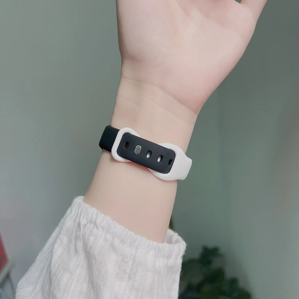 2pack silicone band +case set for Apple Watch Correa s11 women Sport 38mm 40mm 41mm 42mm 44mm 45mm 49mm for Apple Watch Series band