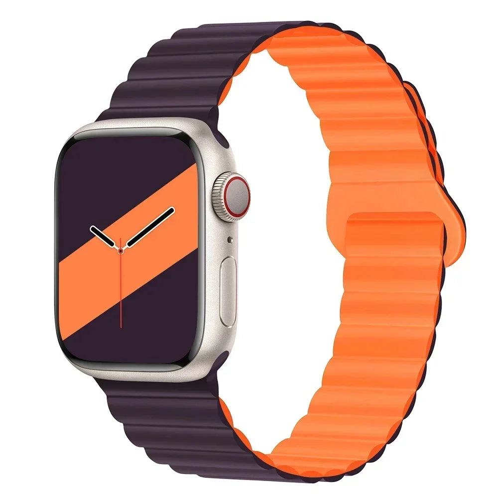 Magnetic band For Apple Watch band 45mm 38mm 49mm 40mm 42mm 41mm Silicone Sport band Apple Watch Series Ultra 10 9 6 5 7 8 SE 44mm