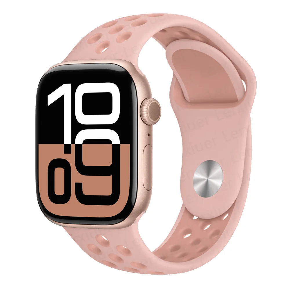 Official band For Apple Watch band Ultra 2 40mm 44mm 46mm 49mm 41mm 42mm 45mm Silicone band correa Apple Watch 11 10 9 8 7 6 SE3 band