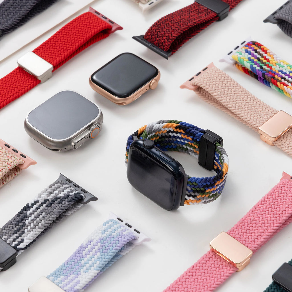 Braided Loop Nylon band for Apple Watch Ultra 2 49mm 46mm 42mm 45mm 41mm Magnetic band Apple Watch 10 9 8 7 6 5 SE 40mm 44mm Band