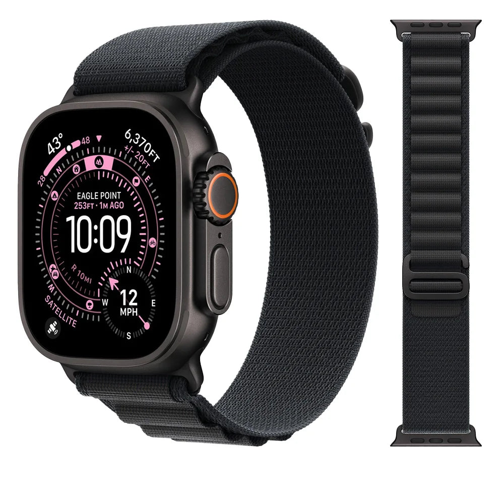 Alpine band For Apple Watch Ultra 3 band 49mm 46mm 45mm 41mm Nylon band Apple Watch Series 11 10 42mm 46mm SE3 40mm 44mm 7 8 9 Band