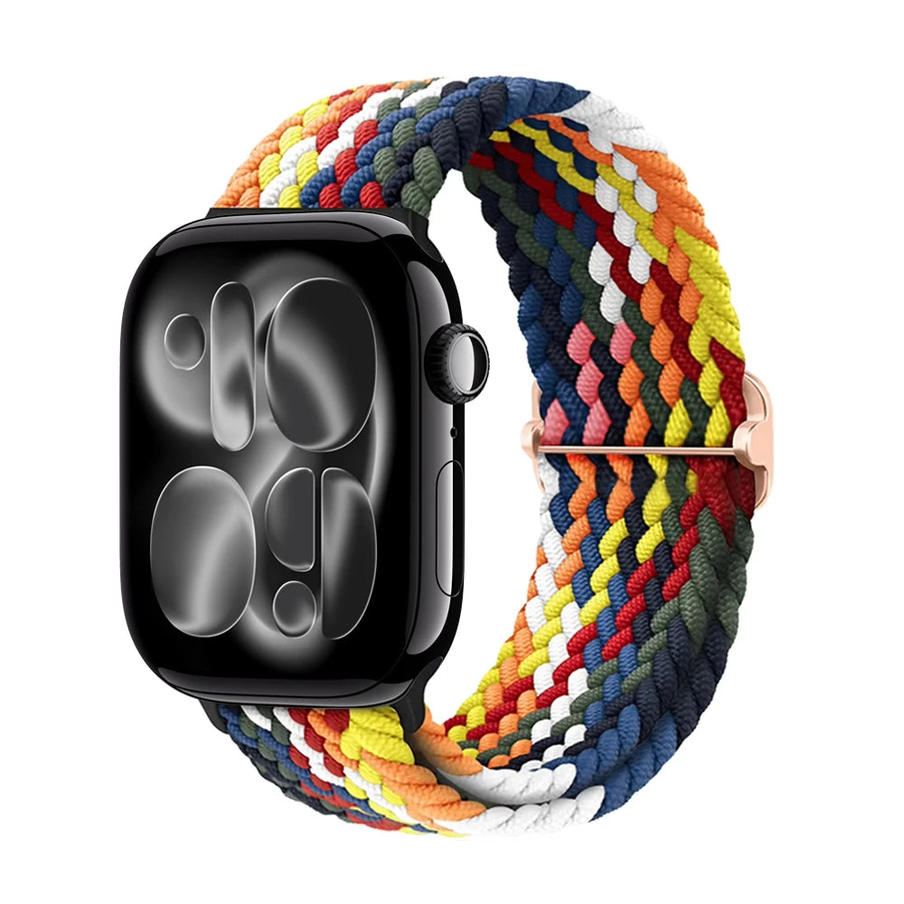 band for Apple Watch 11 band 42mm 46mm 44mm 40mm 45mm Apple Watch Ultra 3 49mm Elastic Braided band correa Series 10 9 8 7 6 SE