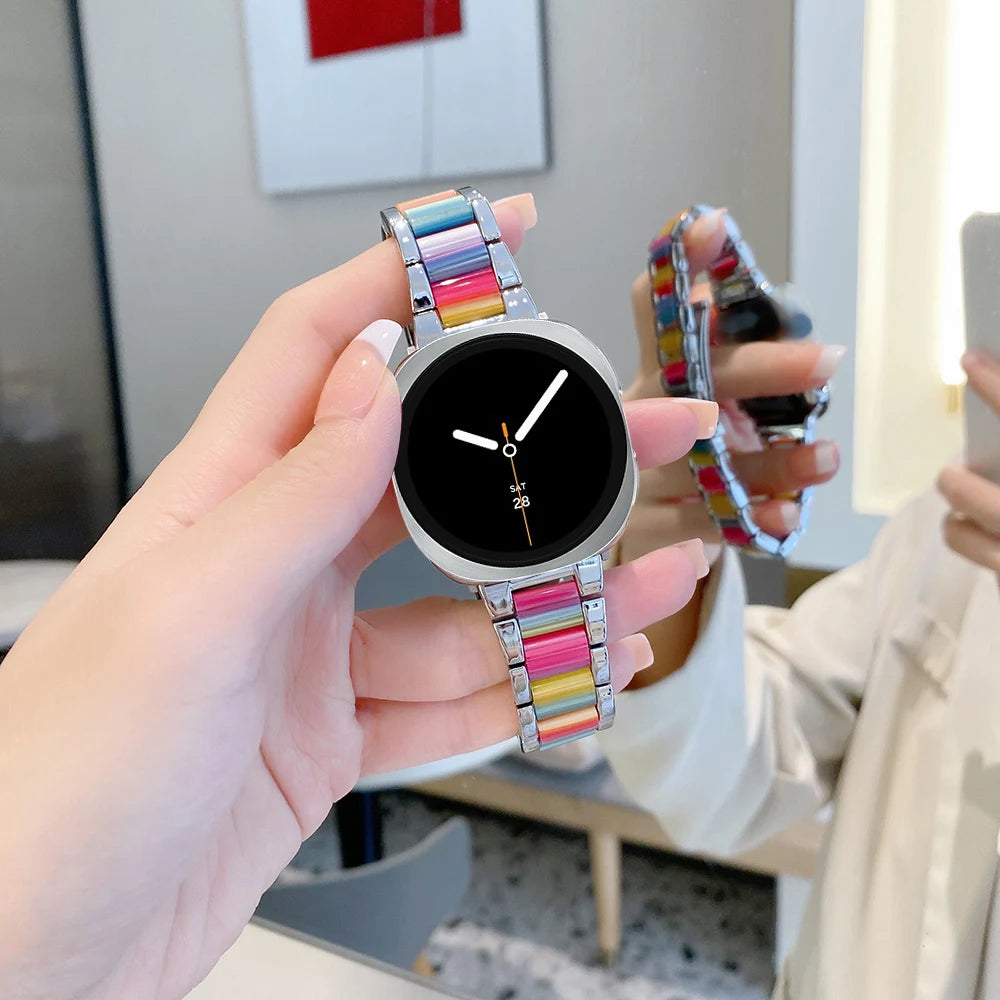 Samsung Galaxy Watch 8 8Classic Ultra 2 1 Strap Bicolor Intermetallic Resin Bracelet Galaxy 8 40mm 44mm 46mm 47MM Band