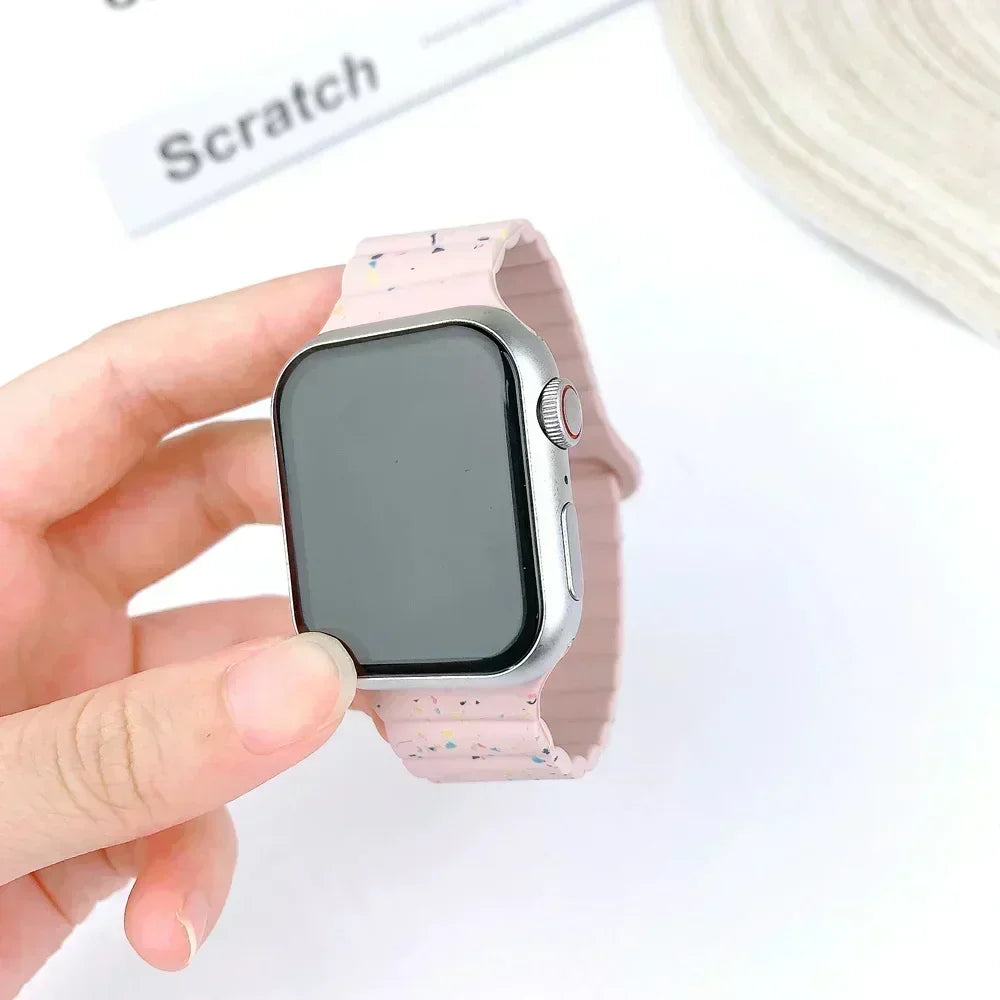 Magnetic band For Apple Watch band 45mm 38mm 49mm 40mm 42mm 41mm Silicone Sport band Apple Watch Series Ultra 10 9 6 5 7 8 SE 44mm