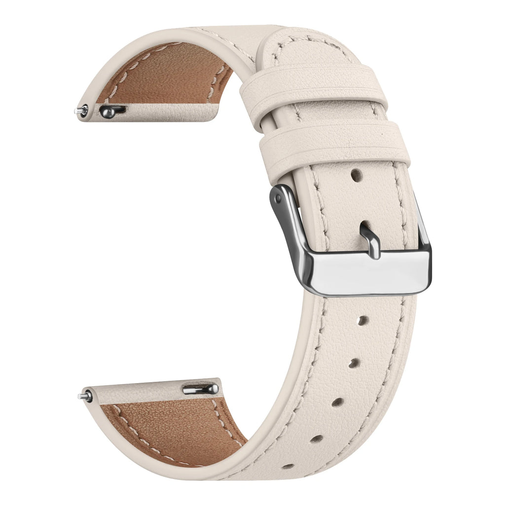 20mm Leather Band For Samsung Galaxy Watch FE 7 6 5 4 40mm 44mm/Watch 4 6 Classic 43 47mm/Active 2/5Pro 45mm/Watch 3 41mm Strap