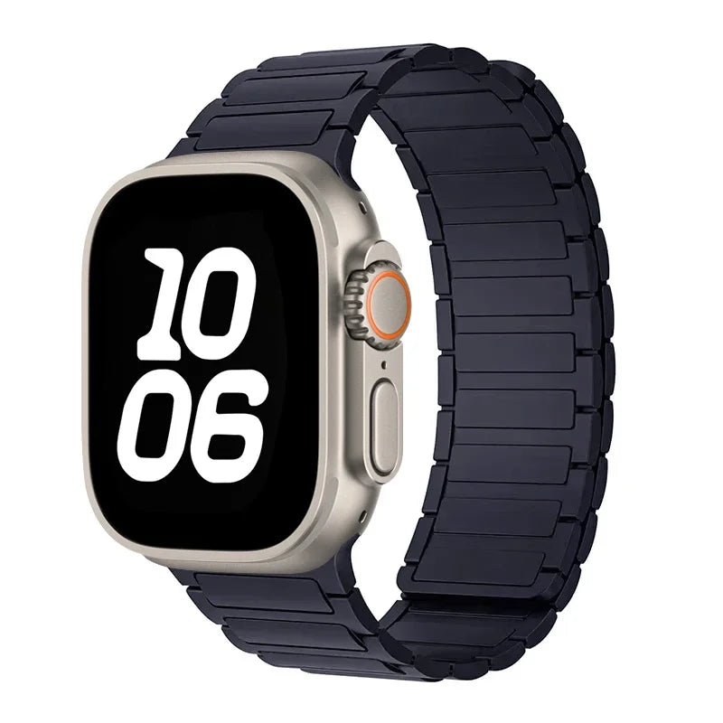 Silicone band for Apple Watch 46mm 42mm 49mm 45mm 41mm 44mm 40mm Magnetic band for Apple Watch Ultra 2 Series 10 9 8 7 6 SE 5 4 3