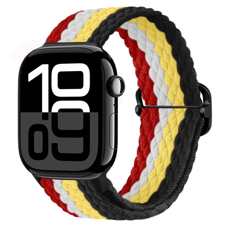 Braided Nylon band For Apple Watch Ultra 49mm 46mm 45mm 44mm 42mm 41mm 40mm Elastic band Apple Watch 11 10 9 8 7 SE 4 5 6 Belt
