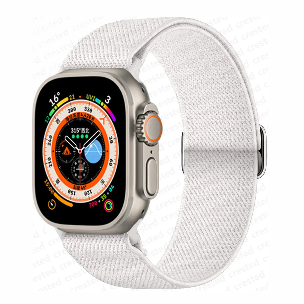 Scrunchie band for Apple Watch band 45mm 44mm 40mm 41mm 42mm 46mm 49mm Elastic Nylon band Apple Watch Series 10 9 8 7 SE Ultra 2