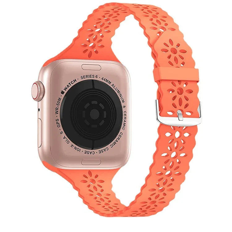 Slim Lace band for Apple Watch band 40mm 44mm 41mm 45mm 38mm 42mm 49mm 45mm Silicone band Apple Watch Series 8 SE 7 6 5 3 Ultra