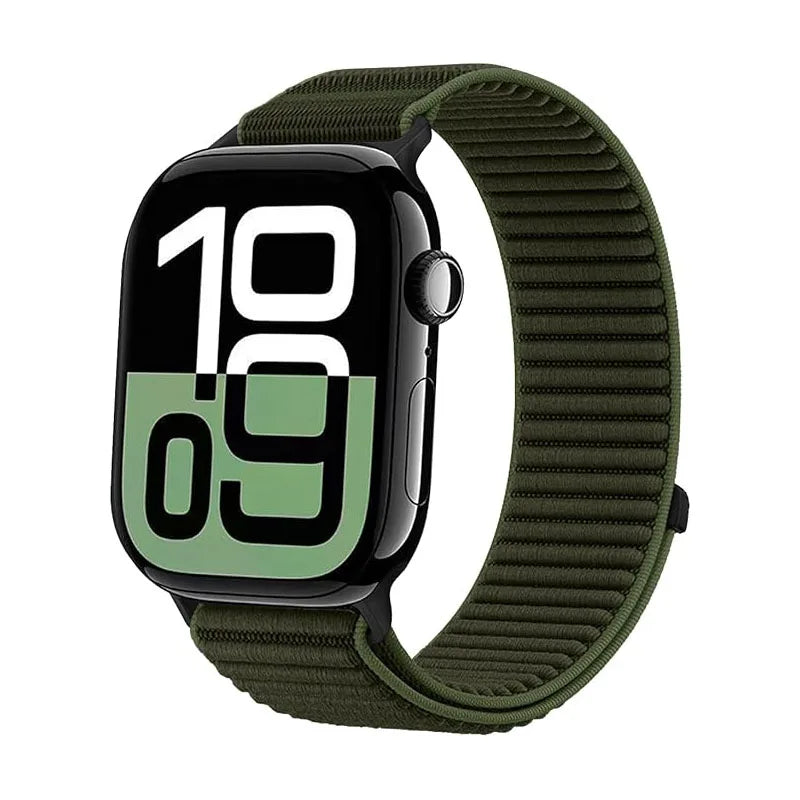Nylon loop for Apple Watch band Series 10 9 8 7 6 5 4 SE Ultra2 49mm 46mm 45mm 44mm 42mm 41mm 40mm Belt band Correa Apple Watch band