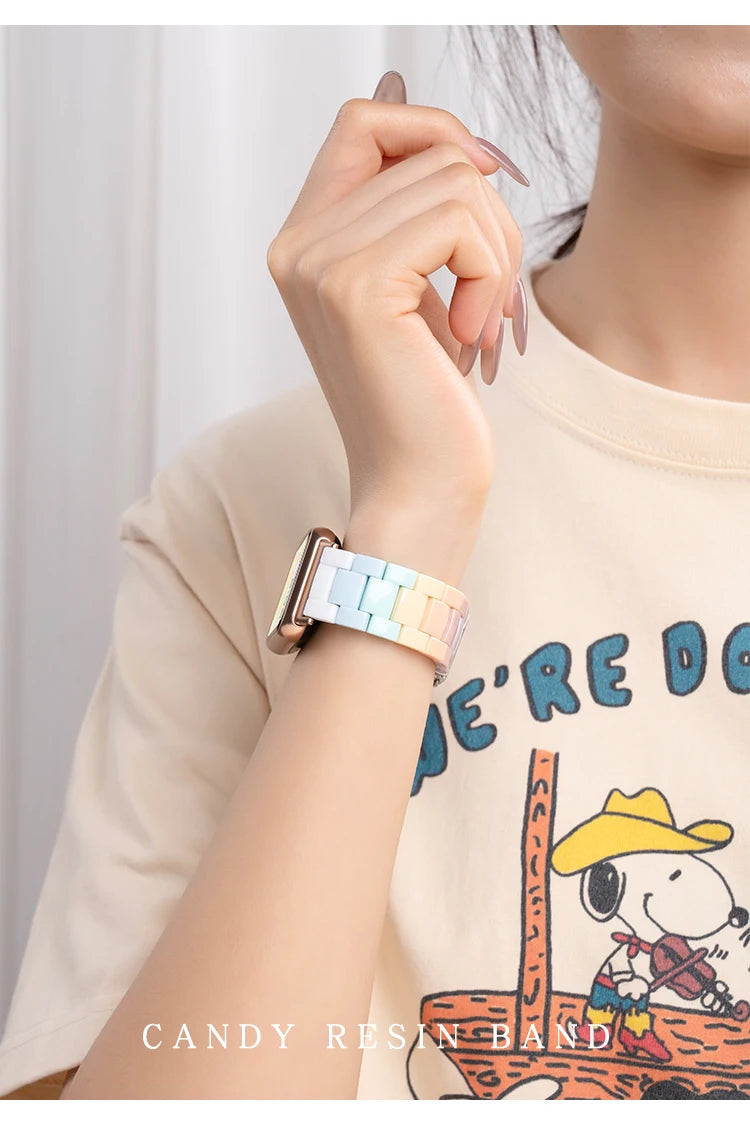 Candy Rainbow Band For Samsung Galaxy Fit 3 Fashion Loop For Samsung Fit 3 Smart Watch Correa Accessories