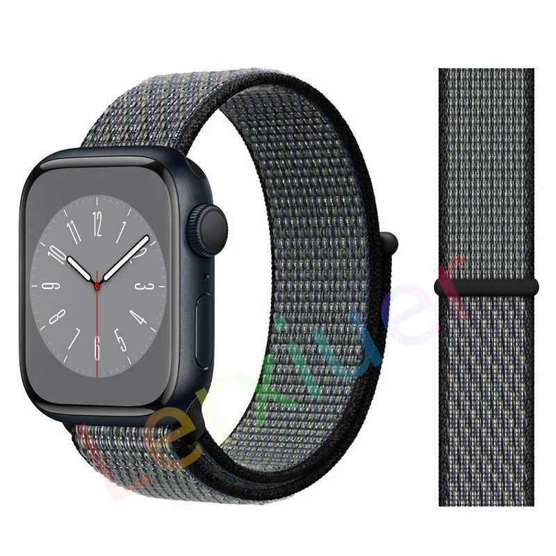 Nylon Loop band for Apple Watch band 46mm 44mm 40mm 42mm 45mm 41mm 49mm 44mm band Apple Watch Series Ultra 2 11 10 9 SE 7 6 5 4
