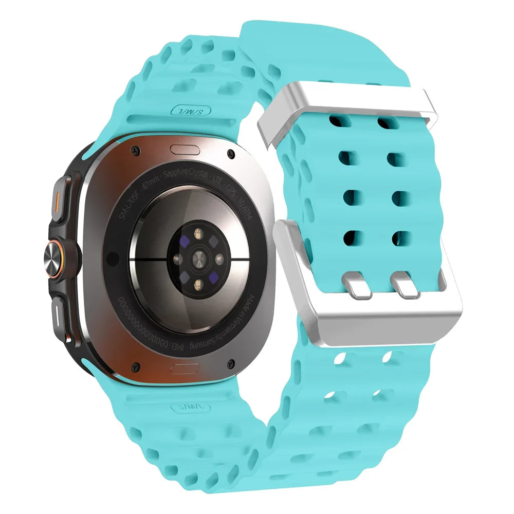 Marine Band For Samsung Galaxy Watch ultra 2025/7 ultra Accessories Two color Sport silicone Bracelet Galaxy Watch ultra Straps