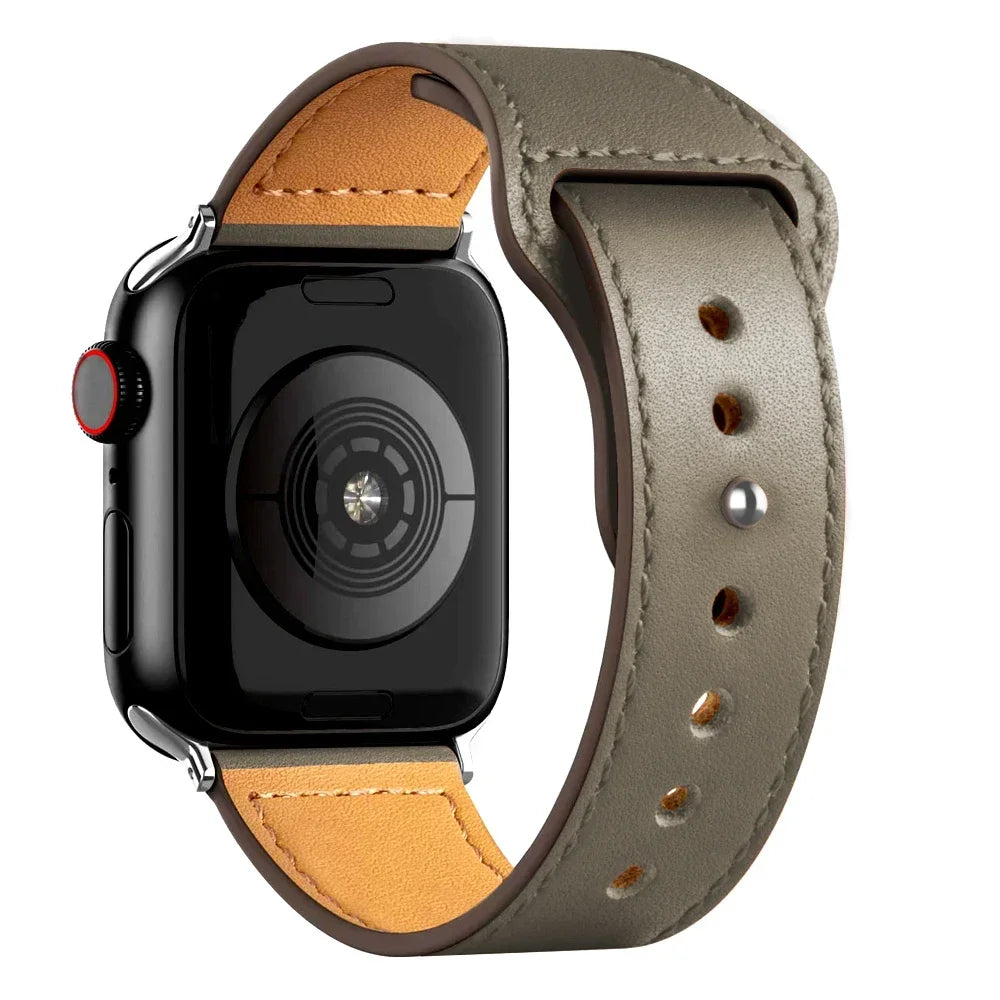Leather band For Apple Watch 10 band 46mm 42mm 44mm 45mm 49mm 41mm 40mm correa band Apple Watch Series 8 9 3 4 5 6 SE 7 Ultra 2