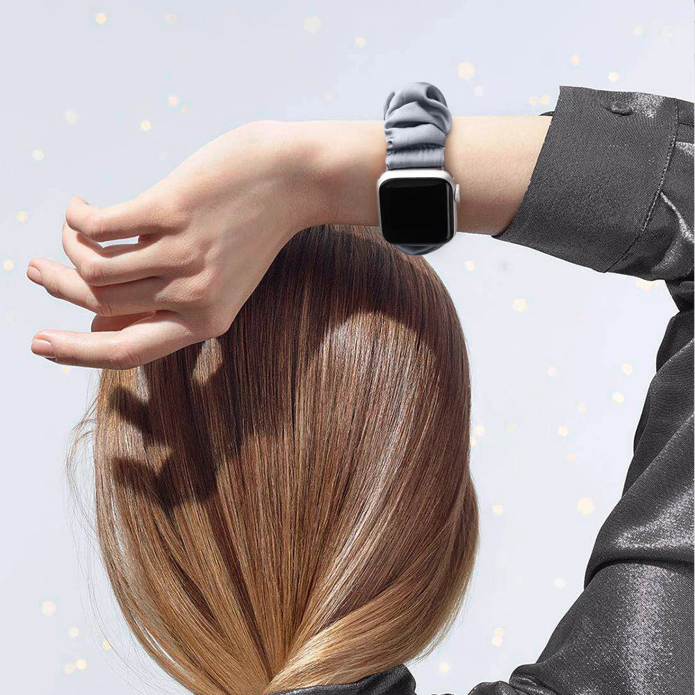 For Apple Watch band Series 8 7 SE 6 5 Ulta 49mm Elastic Scrunchie band for Apple Watch 44mm 40mm 38mm 42mm 41mm 45mm band Belt