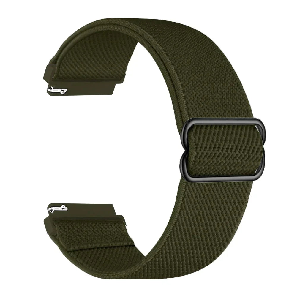 20mm 22mm Elastic Nylon Loop Strap for Samsung Galaxy Watch 4 5 6 7 40/44mm Pro Calssic 42/46mm Band Huawei Gt2/3 Amazfit Gts2/4