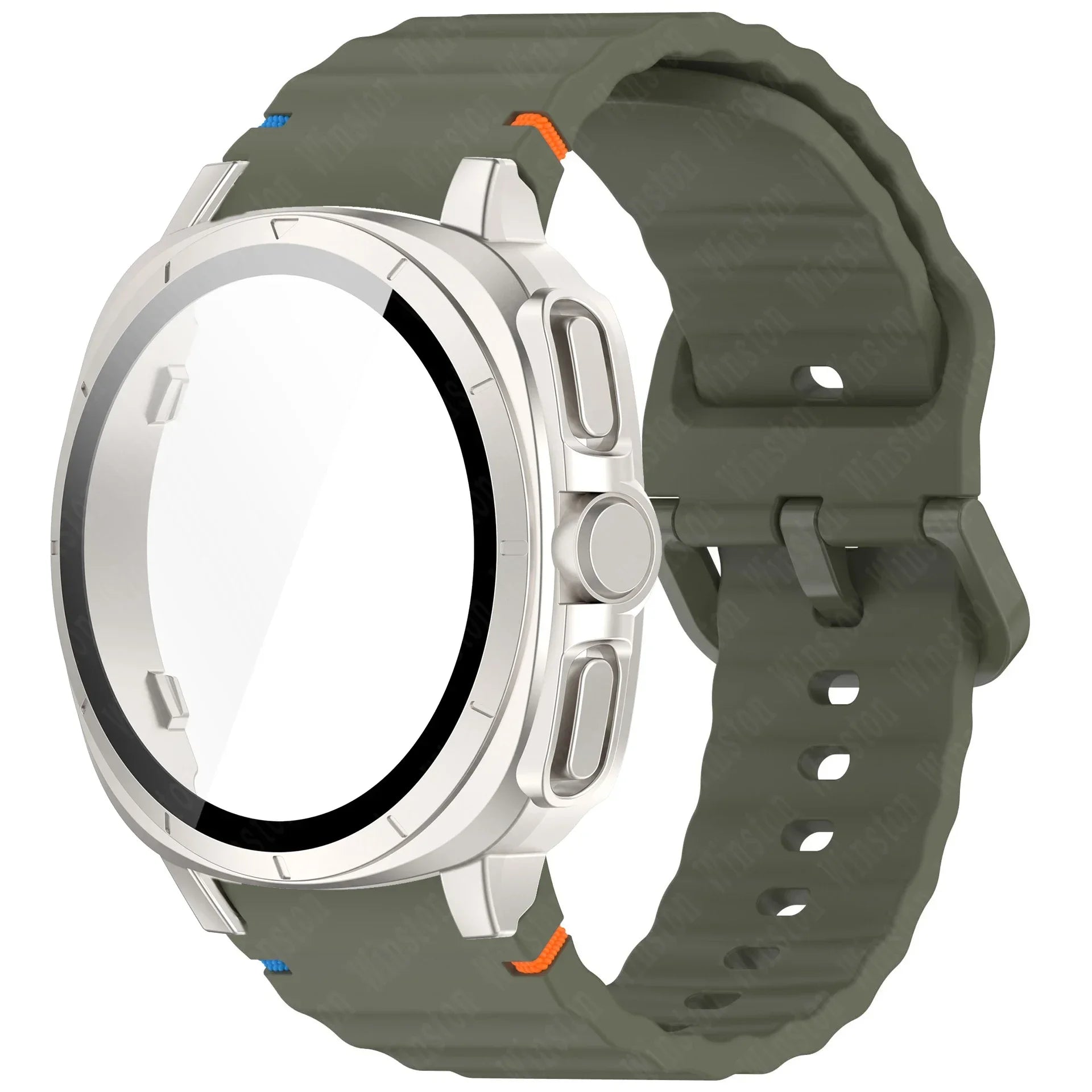 Case+Strap for Samsung Galaxy Watch 7 40mm 44mm Appearance Upgrade Ultra 47mm for Galaxy Watch 7 Sports silicone Bracelet