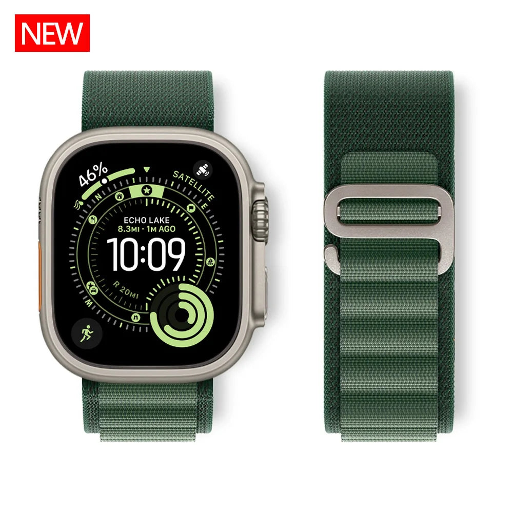 Alpine band For Apple Watch Ultra 3 band 49mm 46mm 45mm 41mm Nylon band Apple Watch Series 11 10 42mm 46mm SE3 40mm 44mm 7 8 9 Band