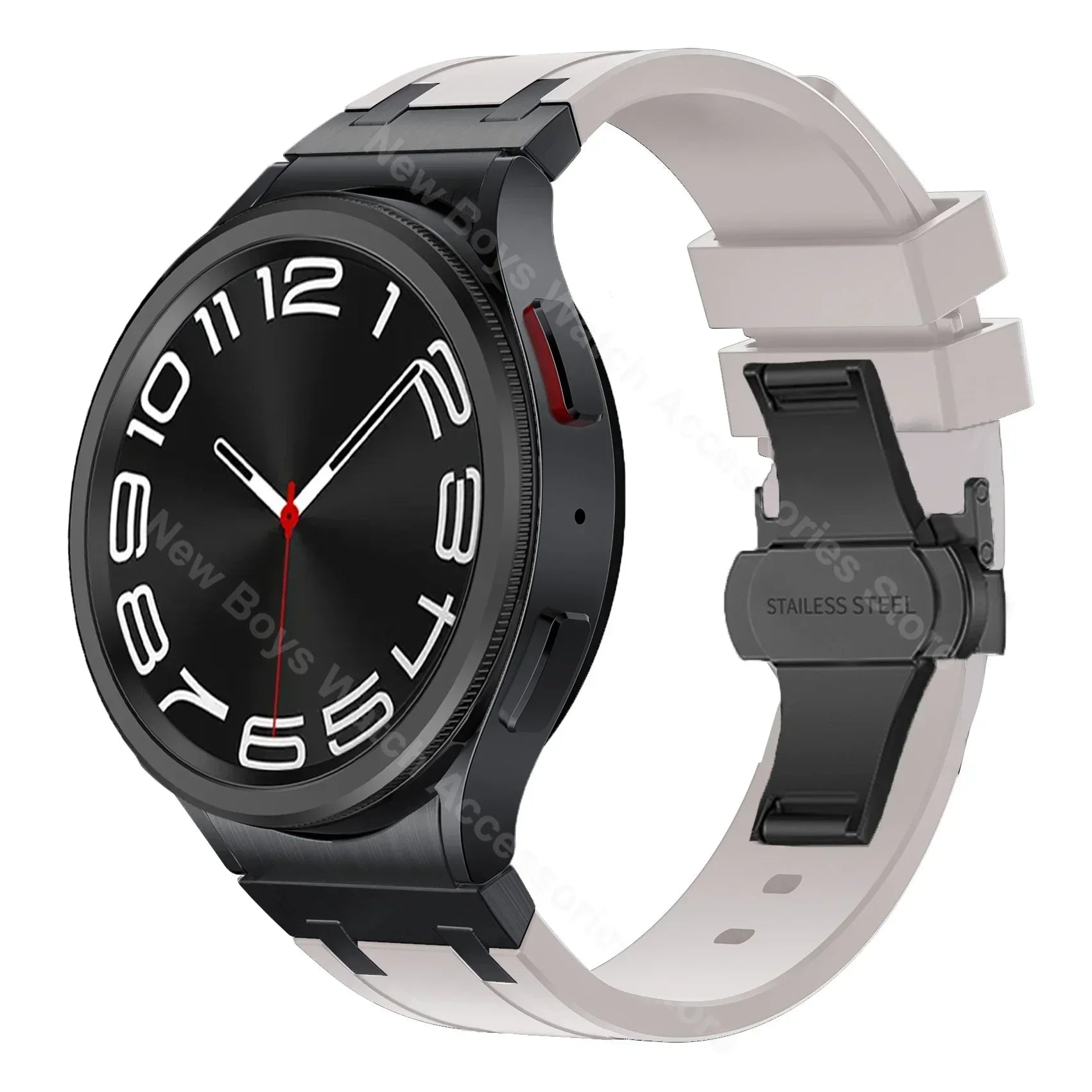 Silicone band for Samsung Galaxy Watch 7 40mm 44mm 6 4 classic 46 47mm 42 43mm 5 pro 45mm watchband no gaps men sports bracelet