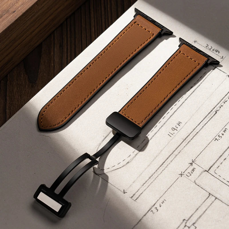 Leather band for Apple Watch 10 Ultra 9 band 46mm 49mm 42mm 44mm 45mm 40mm 41mm band men Silicone Apple Watch Series 9 8 7 SE 6 5