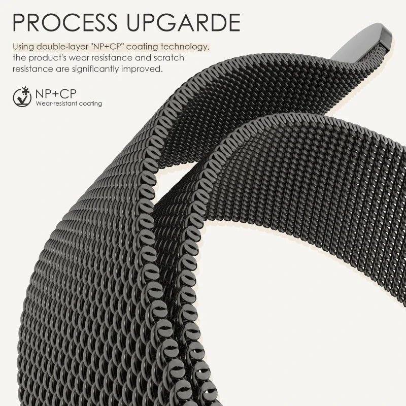 Milanese loop For Apple Watch Series 11 10 8 7 6 5 4 SE 9 Ultra 2 3 49mm band Apple Watch 45mm 44mm 38mm 40mm 41mm 42mm 46mm bands
