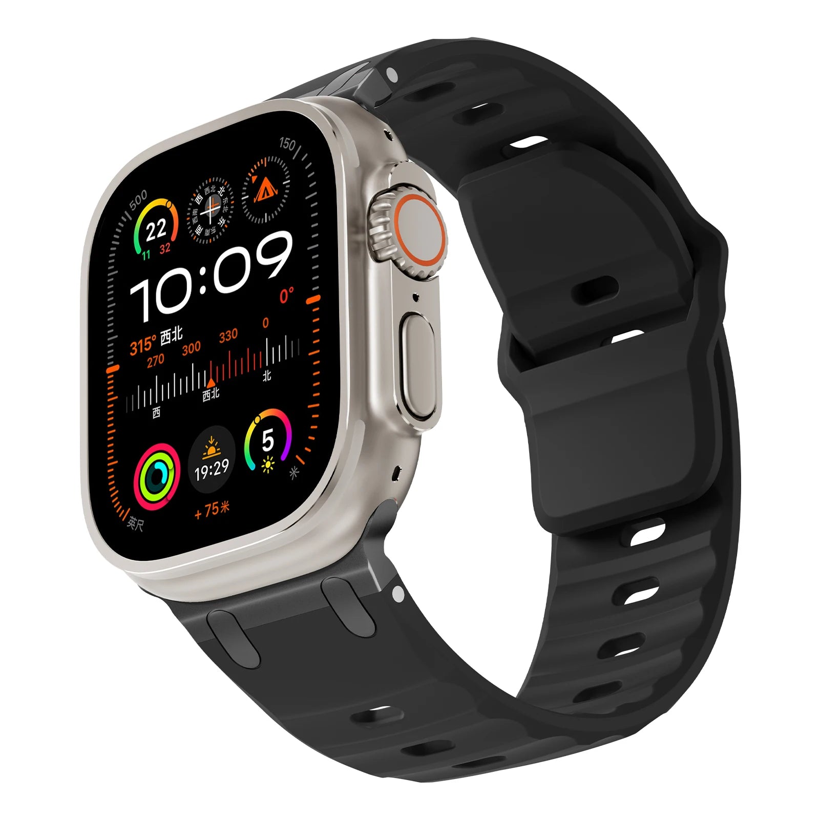 Sport Silicone band for Apple Watch Ultra 2 band 49mm Stainless Steel correa band Apple Watch Series 9 8 7 SE 10 45mm 44mm 46mm