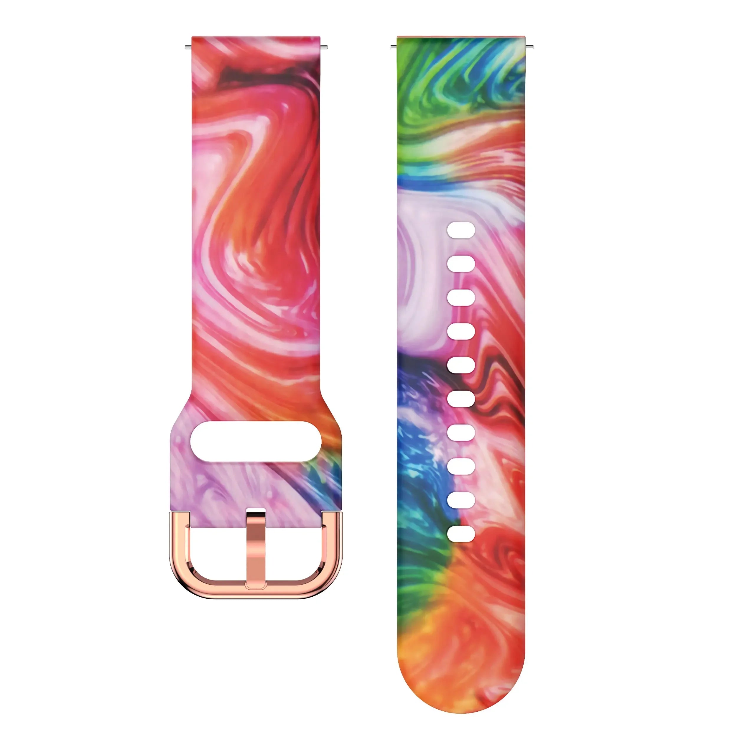 20mm/22mm strap For Samsung Galaxy watch 7/4/6/5 pro/Classic Active Printing Silicone bracelet For Amazfit GTR/GTS 4-2 mini band