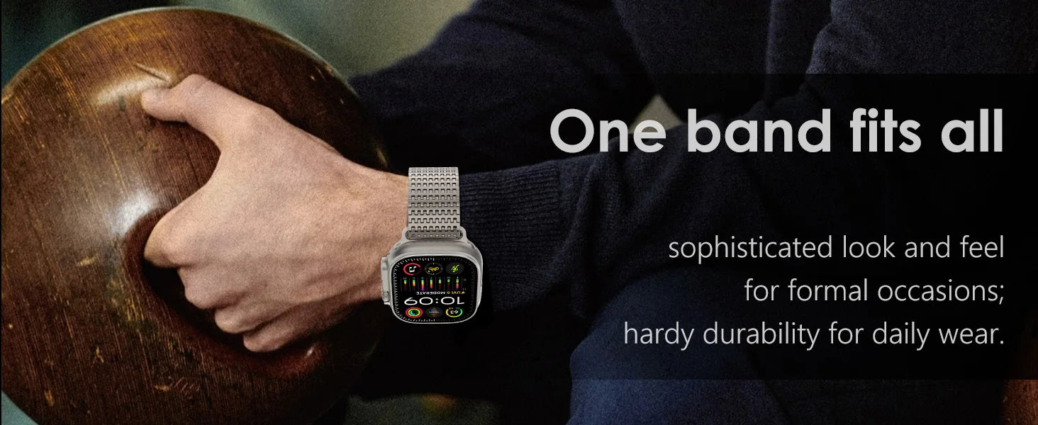 Magnetic Stainless Steel band for Apple Watch band 45mm 44mm 49mm 42mm metal belt band Apple Watch Series 9 8 7 6 3 5 SE Ultra 2